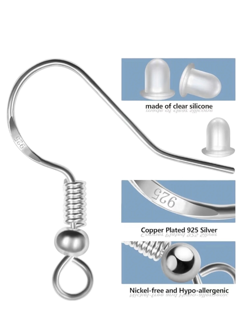 925 Sterling Silver Cowboy Boot & Hat Drop Earrings - Black/Silver - Picture 6 of 11